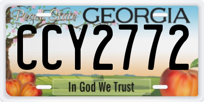 GA license plate CCY2772