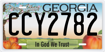 GA license plate CCY2782