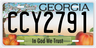 GA license plate CCY2791