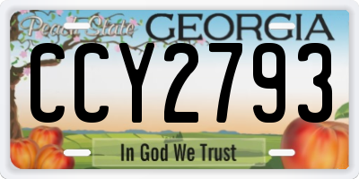 GA license plate CCY2793