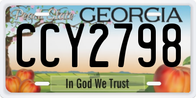 GA license plate CCY2798