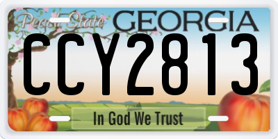 GA license plate CCY2813