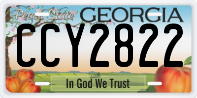 GA license plate CCY2822