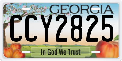 GA license plate CCY2825