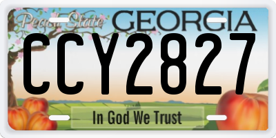 GA license plate CCY2827