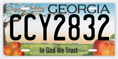 GA license plate CCY2832