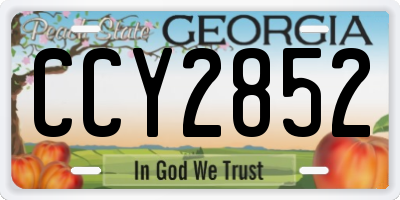 GA license plate CCY2852