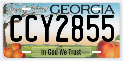 GA license plate CCY2855