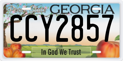 GA license plate CCY2857