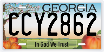 GA license plate CCY2862