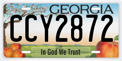 GA license plate CCY2872
