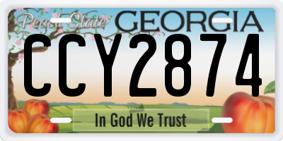 GA license plate CCY2874