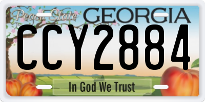 GA license plate CCY2884