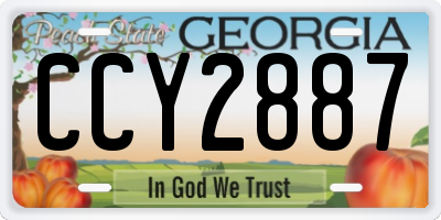 GA license plate CCY2887