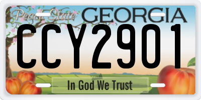 GA license plate CCY2901