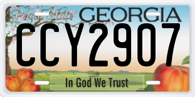 GA license plate CCY2907