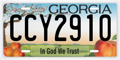 GA license plate CCY2910