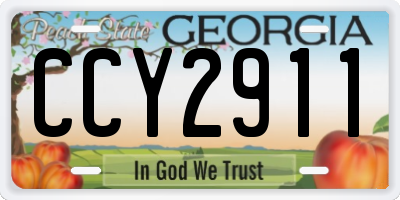 GA license plate CCY2911