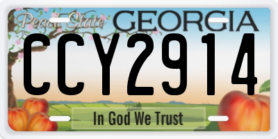 GA license plate CCY2914