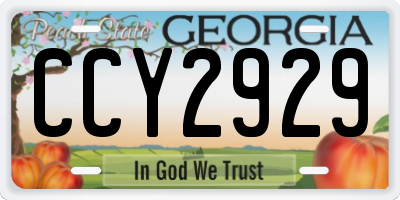 GA license plate CCY2929