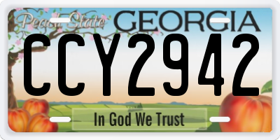 GA license plate CCY2942
