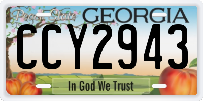 GA license plate CCY2943