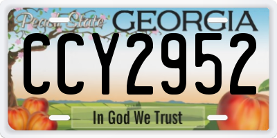 GA license plate CCY2952
