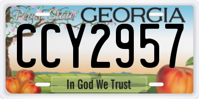 GA license plate CCY2957