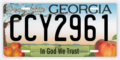 GA license plate CCY2961