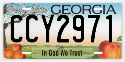 GA license plate CCY2971