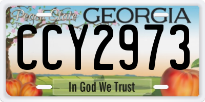 GA license plate CCY2973