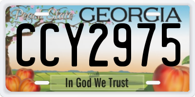GA license plate CCY2975