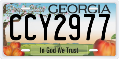 GA license plate CCY2977