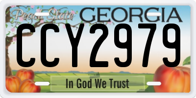 GA license plate CCY2979