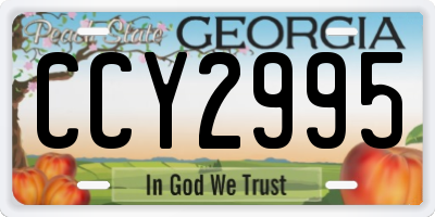 GA license plate CCY2995
