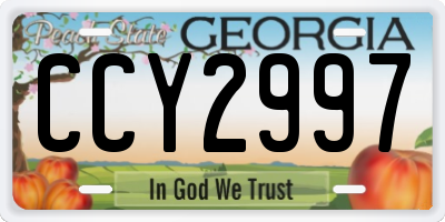 GA license plate CCY2997