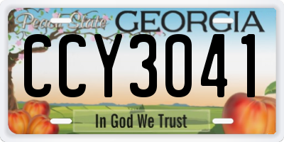 GA license plate CCY3041