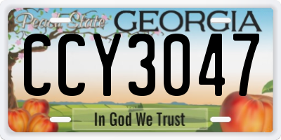 GA license plate CCY3047