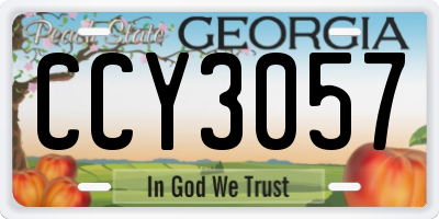 GA license plate CCY3057
