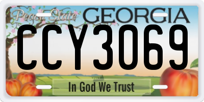 GA license plate CCY3069