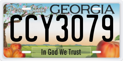 GA license plate CCY3079