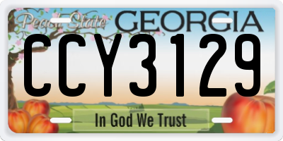 GA license plate CCY3129