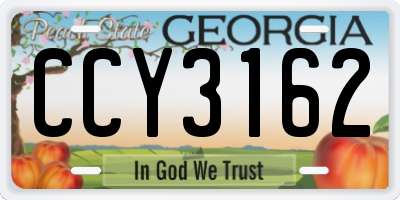 GA license plate CCY3162