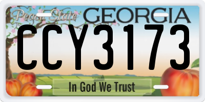 GA license plate CCY3173