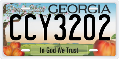 GA license plate CCY3202