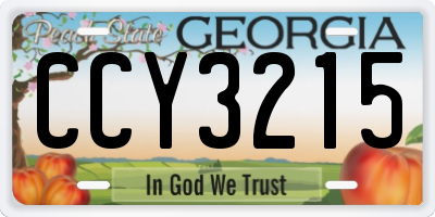 GA license plate CCY3215