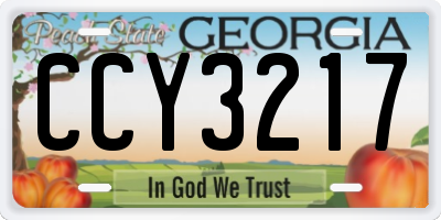 GA license plate CCY3217