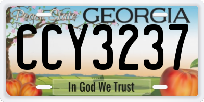 GA license plate CCY3237