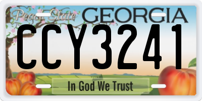 GA license plate CCY3241