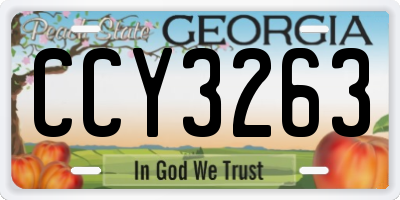 GA license plate CCY3263